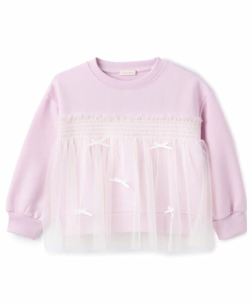 Lycee mine / リセマイン スウェット | 【Lycee mine バレエシリーズ】【裏起毛】リボン付きチュールドッキングスウェット | 詳細2