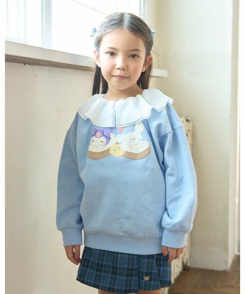 Lycee mine / リセマイン スウェット | 【スタジオハヌル×サンリオキャラクターズ】【どちらが前でもOK】アソート衿付きスウェット（サックス）
