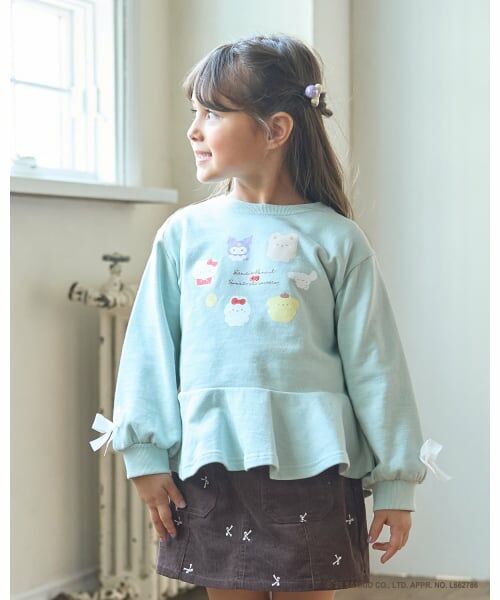 Lycee mine / リセマイン スウェット | 【スタジオハヌル×サンリオキャラクターズ】ペプラムシルエットプリントスウェット（ミント）