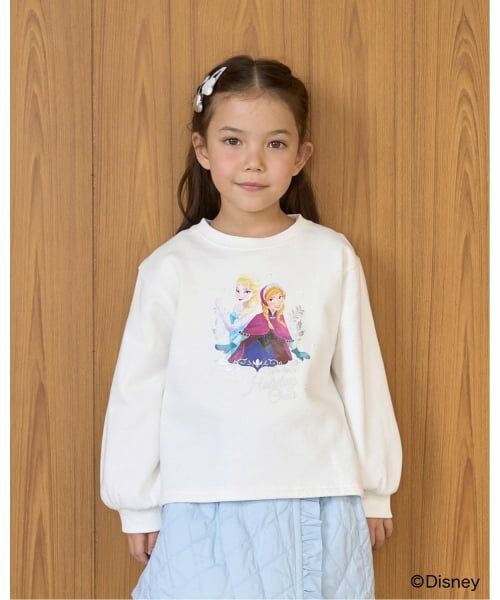 Lycee mine / リセマイン スウェット | 【Frozen】【毛玉バイバイ裏起毛】キラキララメ＆転写アソートプリントスウェット（アイボリー）