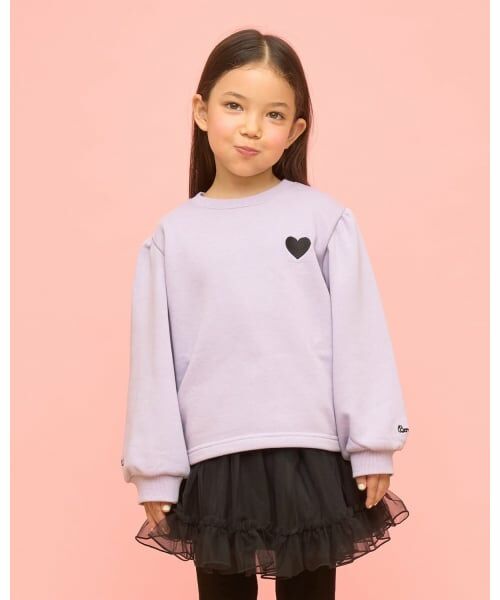 Lycee mine / リセマイン スウェット | 【速乾裏毛】ワンポイント刺繍スウェット（ラベンダー）