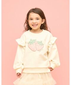 Lycee mine / リセマイン スウェット | 【速乾裏毛】いちごアップリケスウェット