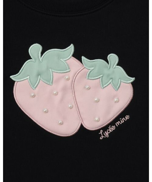 Lycee mine / リセマイン スウェット | 【速乾裏毛】いちごアップリケスウェット | 詳細10