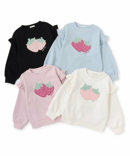 Lycee mine / リセマイン スウェット | 【速乾裏毛】いちごアップリケスウェット | 詳細15