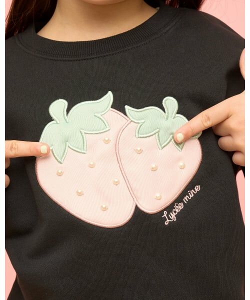 Lycee mine / リセマイン スウェット | 【速乾裏毛】いちごアップリケスウェット | 詳細26