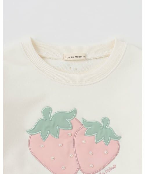 Lycee mine / リセマイン スウェット | 【速乾裏毛】いちごアップリケスウェット | 詳細7