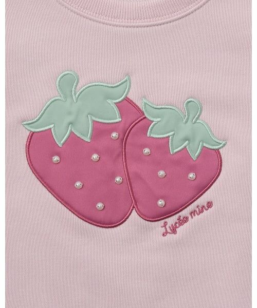 Lycee mine / リセマイン スウェット | 【速乾裏毛】いちごアップリケスウェット | 詳細8