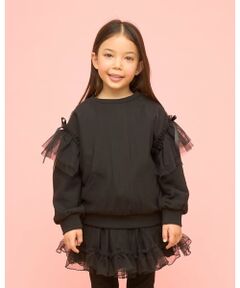 Lycee mine / リセマイン スウェット | 【速乾裏毛】ふんわりチュールスウェット