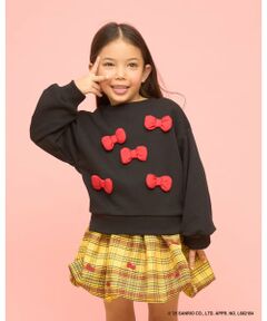 Lycee mine / リセマイン スウェット | 【サンリオキャラクターズ】【どちらが前でもOK】【速乾裏毛】ハローキティ立体リボン付きスウェット