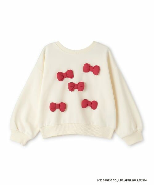 Lycee mine / リセマイン スウェット | 【サンリオキャラクターズ】【どちらが前でもOK】【速乾裏毛】ハローキティ立体リボン付きスウェット | 詳細1