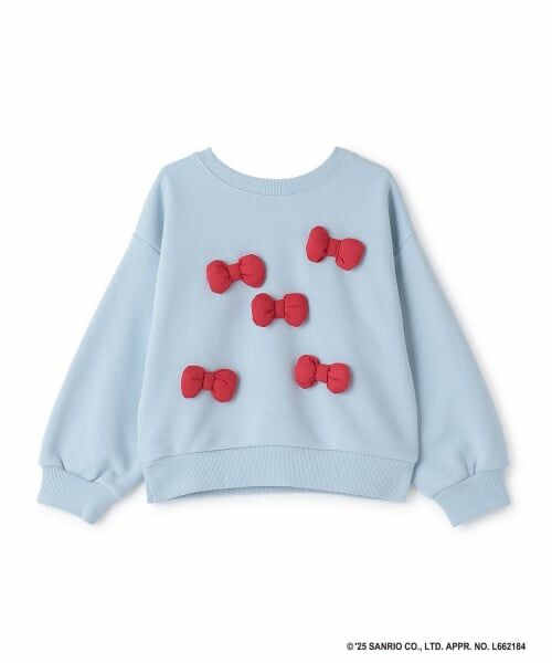 Lycee mine / リセマイン スウェット | 【サンリオキャラクターズ】【どちらが前でもOK】【速乾裏毛】ハローキティ立体リボン付きスウェット | 詳細2