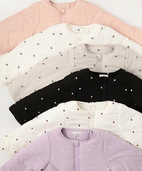 Lycee mine / リセマイン ブルゾン | アソート総刺しゅうノーカラーブルゾン | 詳細16