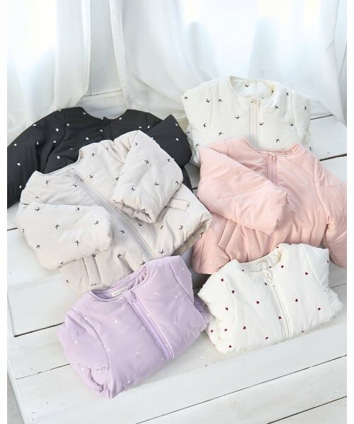 Lycee mine / リセマイン ブルゾン | アソート総刺しゅうノーカラーブルゾン | 詳細18