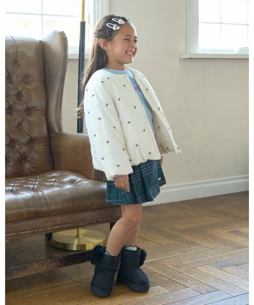 Lycee mine / リセマイン ブルゾン | アソート総刺しゅうノーカラーブルゾン | 詳細19