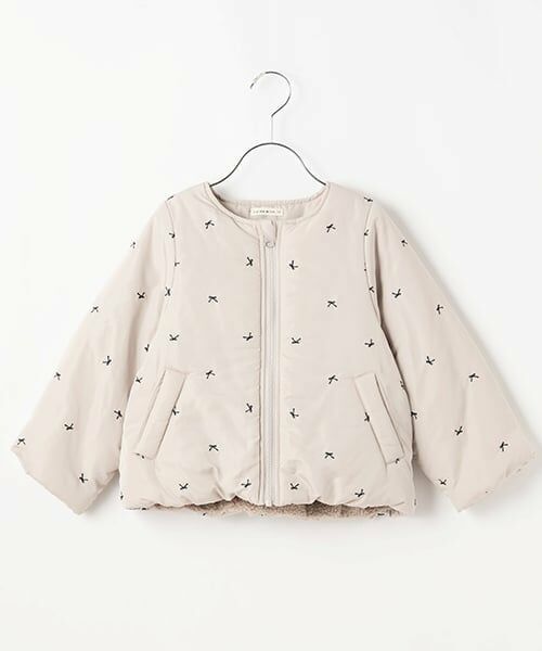 Lycee mine / リセマイン ブルゾン | アソート総刺しゅうノーカラーブルゾン | 詳細2