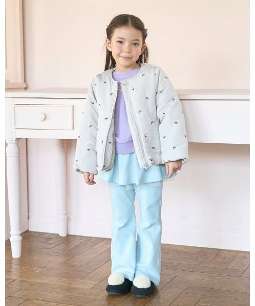 Lycee mine / リセマイン ブルゾン | アソート総刺しゅうノーカラーブルゾン | 詳細22