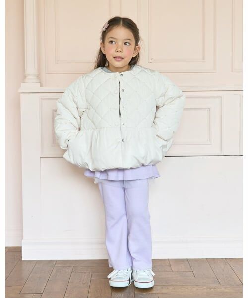 Lycee mine / リセマイン ブルゾン | パール付きキルティングペプラムブルゾン | 詳細13