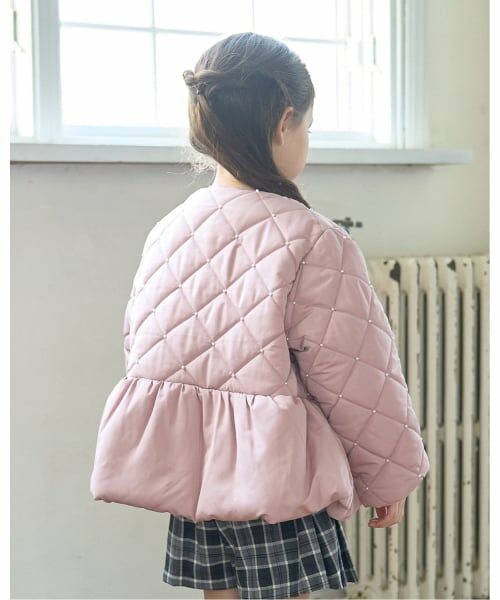 Lycee mine / リセマイン ブルゾン | パール付きキルティングペプラムブルゾン | 詳細17