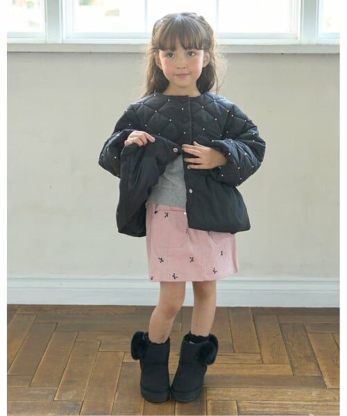 Lycee mine / リセマイン ブルゾン | パール付きキルティングペプラムブルゾン | 詳細21