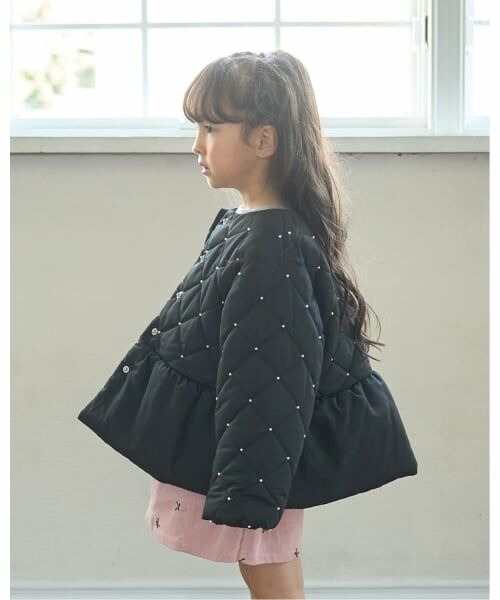 Lycee mine / リセマイン ブルゾン | パール付きキルティングペプラムブルゾン | 詳細22