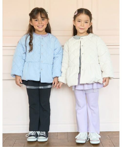 Lycee mine / リセマイン ブルゾン | パール付きキルティングペプラムブルゾン | 詳細23