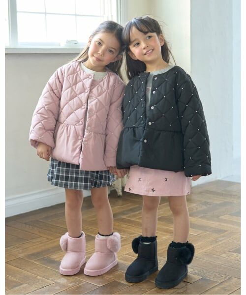 Lycee mine / リセマイン ブルゾン | パール付きキルティングペプラムブルゾン | 詳細24