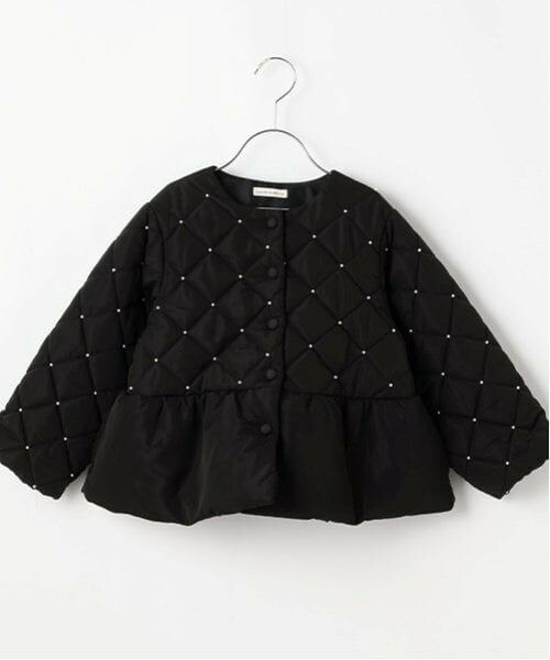 Lycee mine / リセマイン ブルゾン | パール付きキルティングペプラムブルゾン | 詳細5