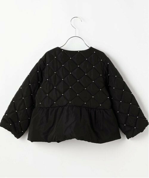Lycee mine / リセマイン ブルゾン | パール付きキルティングペプラムブルゾン | 詳細6