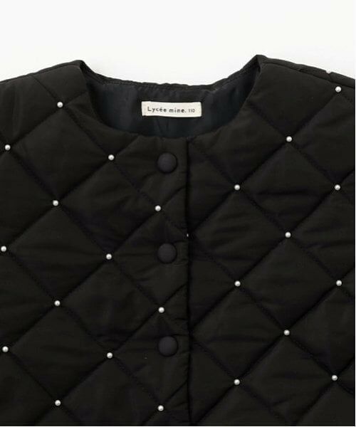 Lycee mine / リセマイン ブルゾン | パール付きキルティングペプラムブルゾン | 詳細7