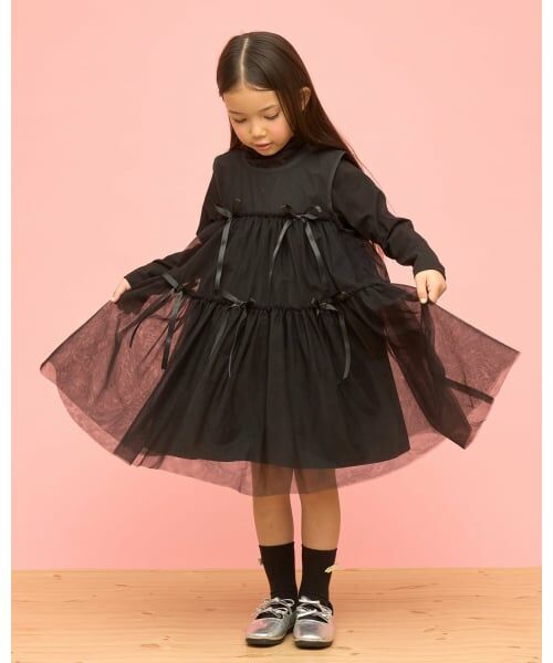 Lycee mine / リセマイン ミニ丈・ひざ丈ワンピース | ふんわりチュールティアードワンピース | 詳細22