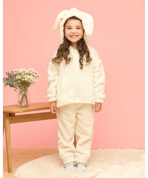 Lycee mine / リセマイン ルームウェア | うさぎ&ねこパーカー&パンツセット（アイボリー）