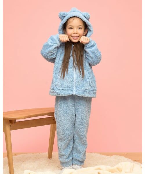 Lycee mine / リセマイン ルームウェア | うさぎ&ねこパーカー&パンツセット（サックス）