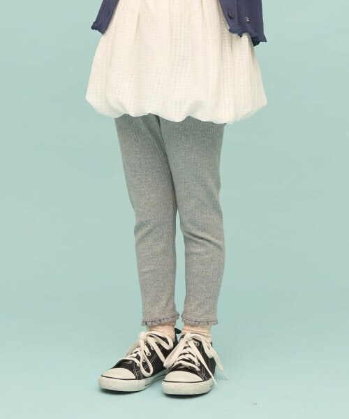 Lycee mine / リセマイン レギンス・スパッツ | 裾レースフリル9分丈レギンス（トップ グレー）