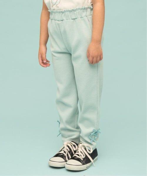 Lycee mine / リセマイン その他パンツ | 【ともパン】【防汚・速乾】リボンリボンストレートパンツ（エメラルド グリーン）