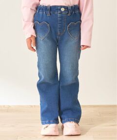 Lycee mine / リセマイン その他パンツ | 【きれいシルエット】しっかりストレッチハートポケットフレアデニムパンツ