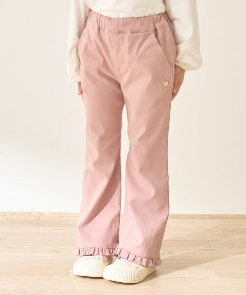Lycee mine / リセマイン その他パンツ | 【ともパン】のーびのびストレッチ裾フリルフレアパンツ（ピンク）