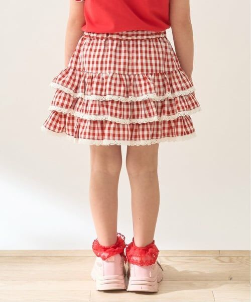 Lycee mine / リセマイン ミニ・ひざ丈スカート | 【UV加工】ギンガムチェックティアードスカート(インパン付き) 【Lycee mine バレエシリーズ】 | 詳細15