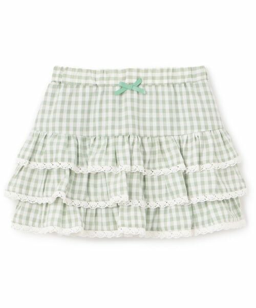 Lycee mine / リセマイン ミニ・ひざ丈スカート | 【UV加工】ギンガムチェックティアードスカート(インパン付き) 【Lycee mine バレエシリーズ】 | 詳細5