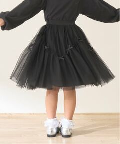 Lycee mine / リセマイン ミニ・ひざ丈スカート | なみなみ切り替えギャザーたっぷりチュールスカート【Lycee mine バレエシリーズ】