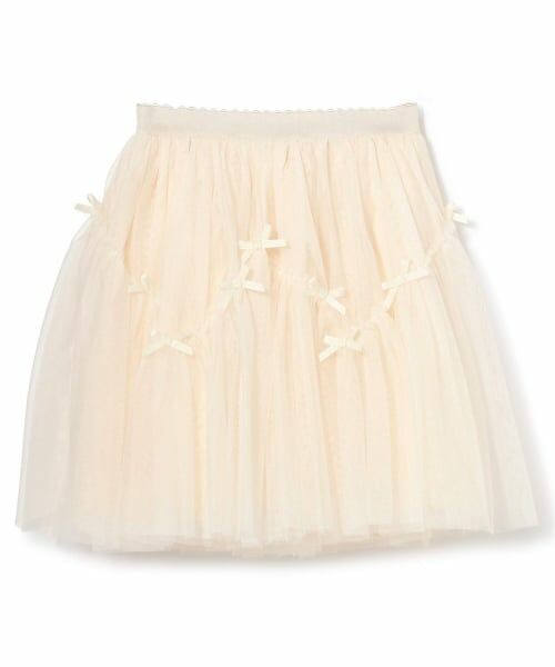 Lycee mine / リセマイン ミニ・ひざ丈スカート | なみなみ切り替えギャザーたっぷりチュールスカート【Lycee mine バレエシリーズ】 | 詳細1