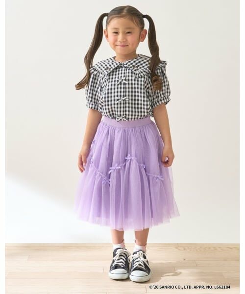 Lycee mine / リセマイン ミニ・ひざ丈スカート | なみなみ切り替えギャザーたっぷりチュールスカート【Lycee mine バレエシリーズ】 | 詳細22