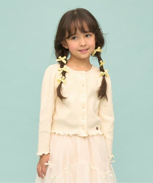 Lycee mine / リセマイン カーディガン・ボレロ | 【UV加工】パターンメッシュカーディガン（アイボリー）