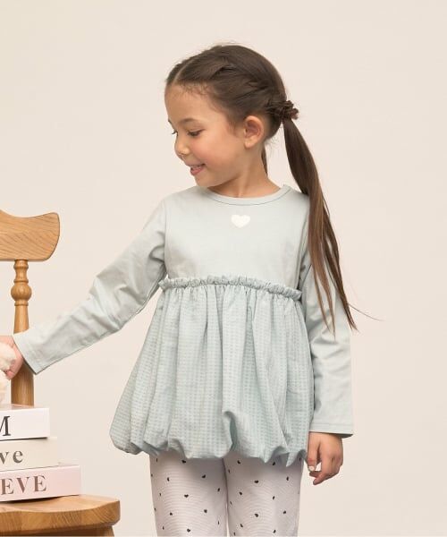 Lycee mine / リセマイン Tシャツ | 【綿100％】 【速乾・UV・型崩れしない】【どちらが前でもOK】【ムテキT】バルーンペプラムトップス（ミント）