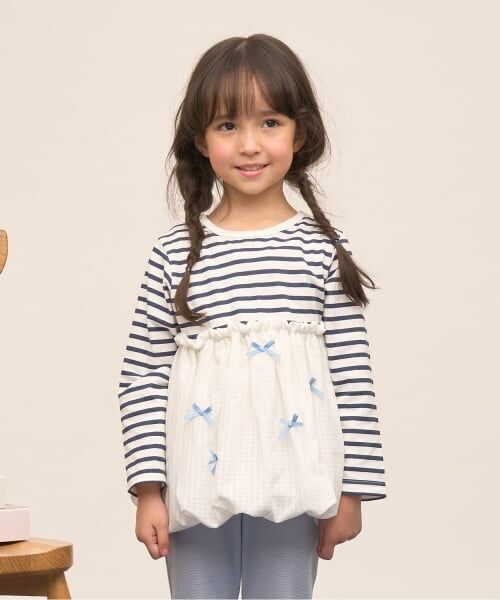 Lycee mine / リセマイン Tシャツ | 【綿100％】 【速乾・UV・型崩れしない】【どちらが前でもOK】【ムテキT】バルーンペプラムトップス（マルチ）