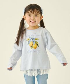 Lycee mine / リセマイン Tシャツ | 【速乾・UV・型崩れしない】アソートフルーツプリントパフAラインTシャツ【Lycee mineバレエシリーズ】