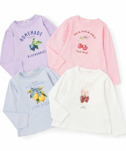 Lycee mine / リセマイン Tシャツ | 【速乾・UV・型崩れしない】アソートフルーツプリントパフAラインTシャツ【Lycee mineバレエシリーズ】 | 詳細10