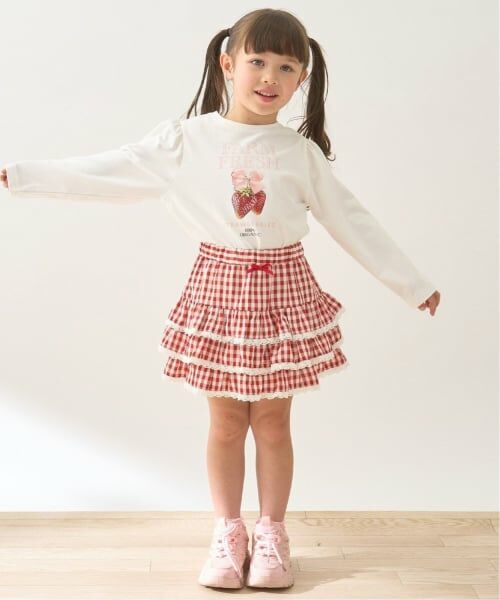 Lycee mine / リセマイン Tシャツ | 【速乾・UV・型崩れしない】アソートフルーツプリントパフAラインTシャツ【Lycee mineバレエシリーズ】 | 詳細14