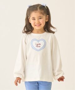 Lycee mine / リセマイン Tシャツ | 【速乾・UV・型崩れしない】ハートプリントふわっとパフスリーブTシャツ【Lycee mine バレエシリーズ】