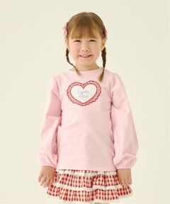 Lycee mine / リセマイン Tシャツ | 【速乾・UV・型崩れしない】ハートプリントふわっとパフスリーブTシャツ【Lycee mine バレエシリーズ】