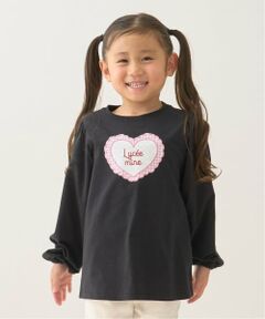 Lycee mine / リセマイン Tシャツ | 【速乾・UV・型崩れしない】ハートプリントふわっとパフスリーブTシャツ【Lycee mine バレエシリーズ】
